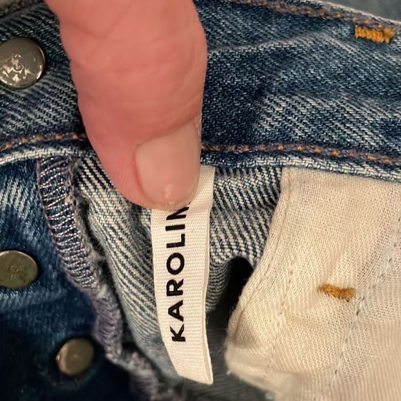 GRLFND KARONINA NWOT SIZE 27 HIGHRISE STRAIGHT DISTRESSED REVOLVE 228.00 - Picture 11 of 12